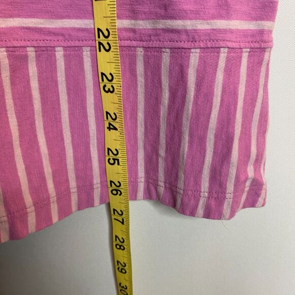 Soft Surroundings Fuchsia Striped V-Neck Short Cuffed Dolman Sleeves Size XL - Picture 7 of 9